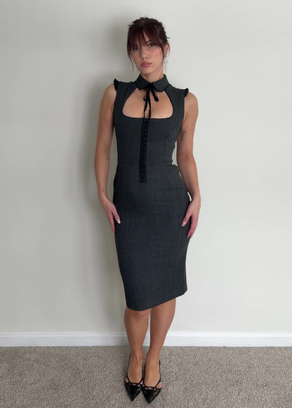 Dolce and Gabbana Tie Collar Dress