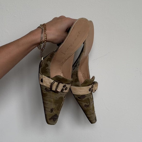video of camo casadei heels