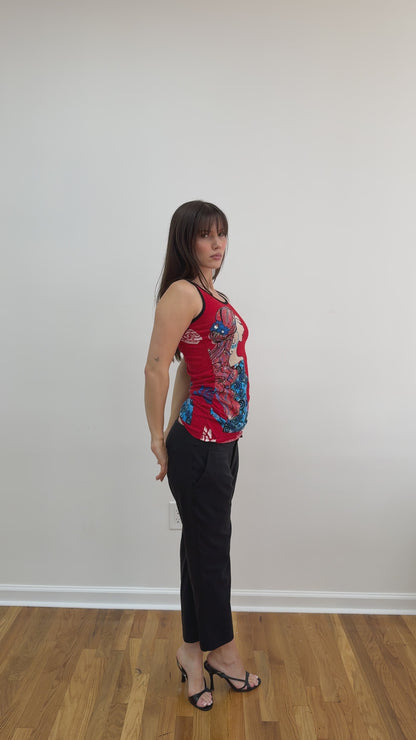 Red Graphic Tank
