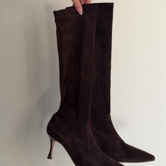 brown knee high boots 