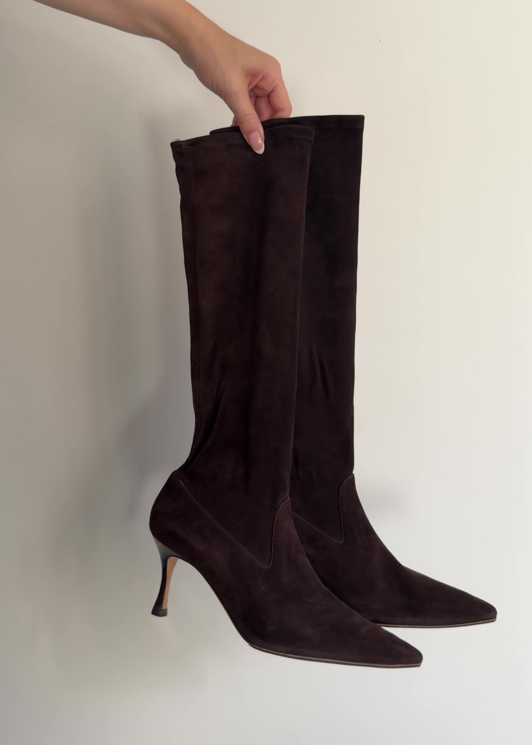 brown knee high boots 