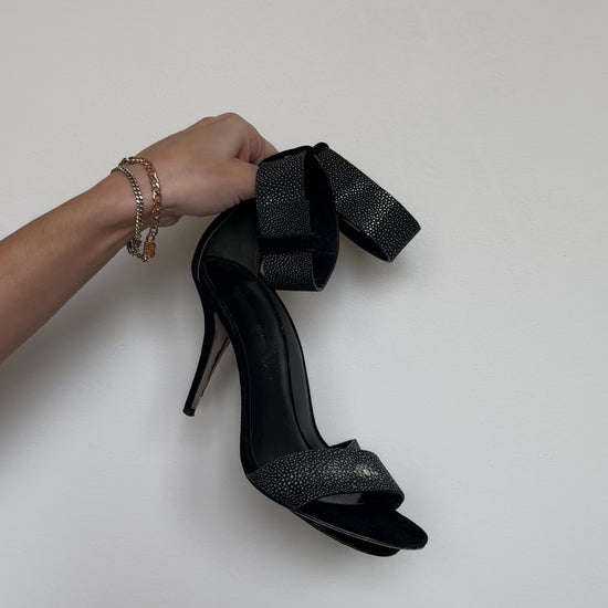 video of different angles of the alexander wang heels