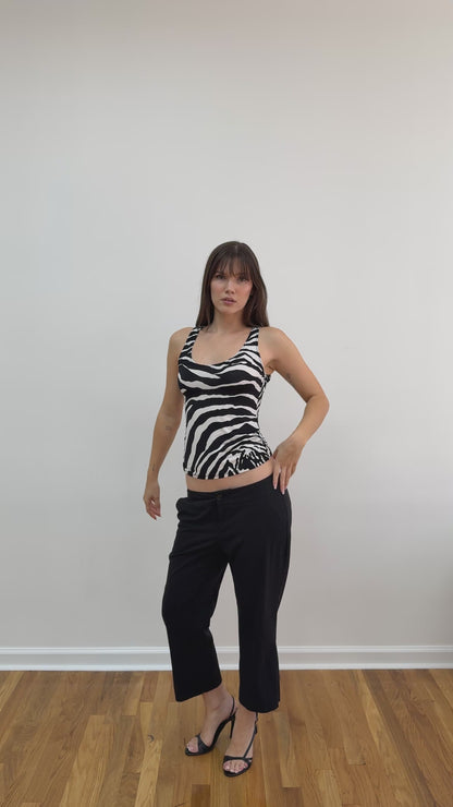 Dolce and Gabbana Zebra Tank Top